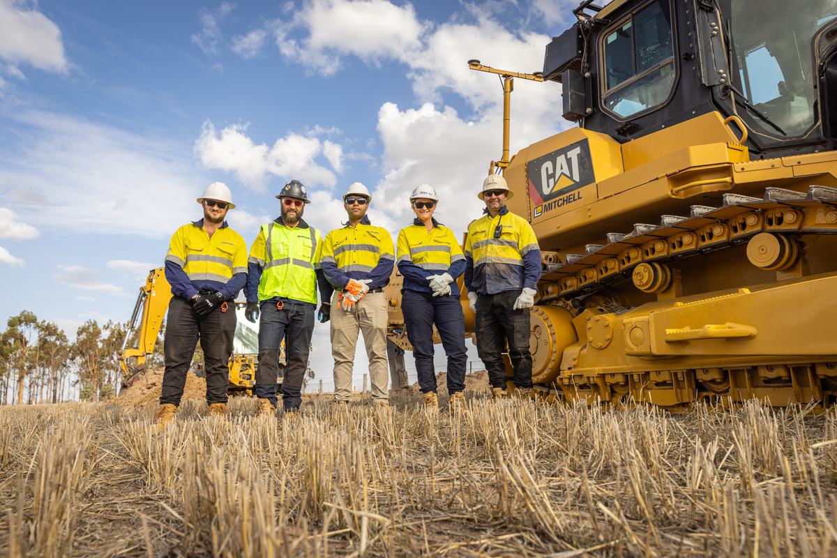 Mitchell engineers and crew on site